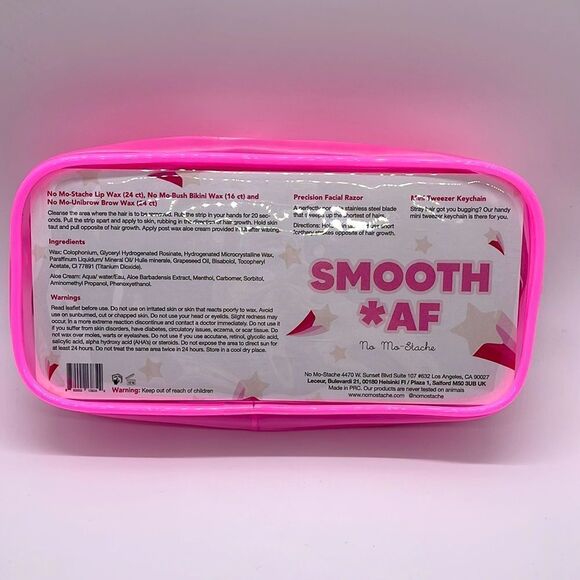 NWT No Mo Stache SMOOTH AF Hair Removal Travel Gift Set - Picture 3 of 3